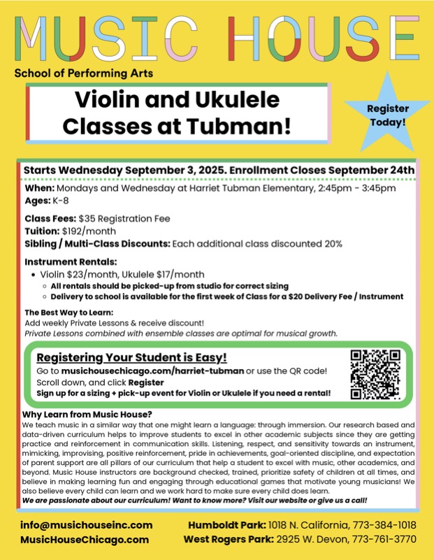 SY26 Tubman Music House flyer